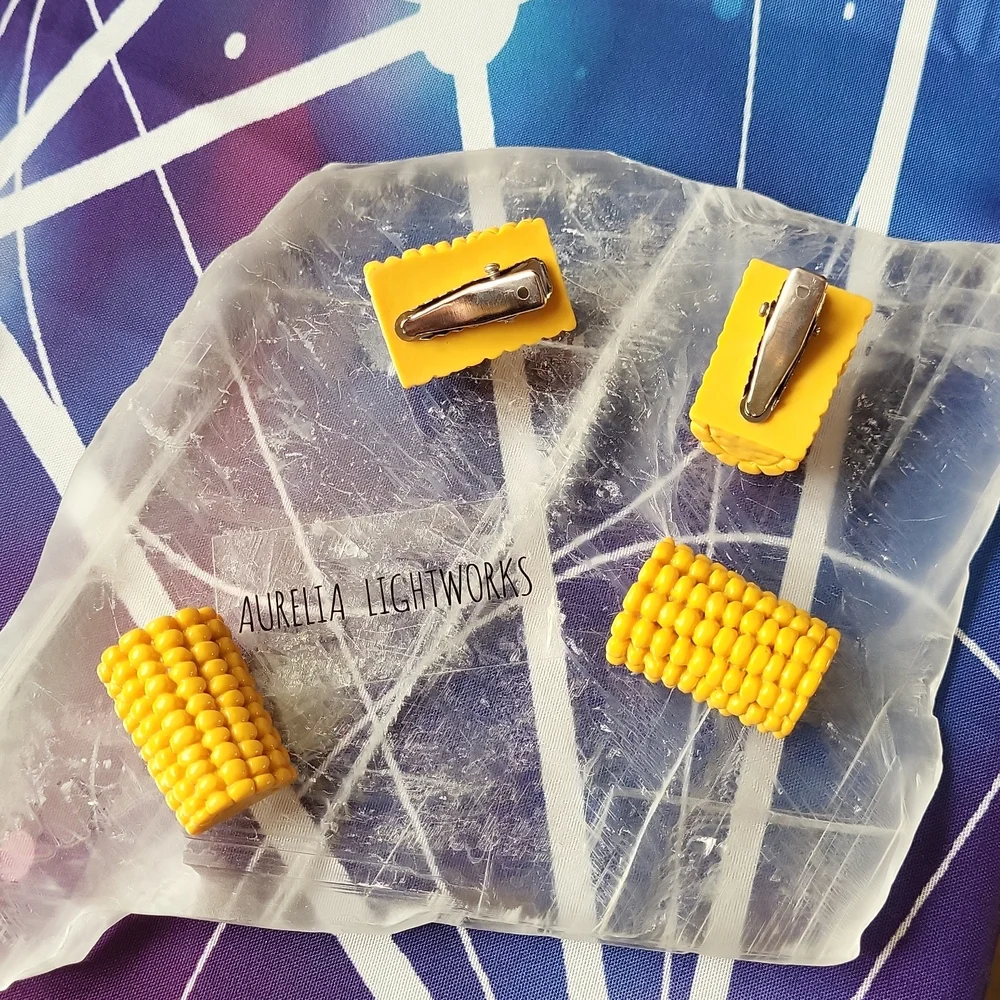 🌽 CORN!! Hairclips - Picture 1 of 5
